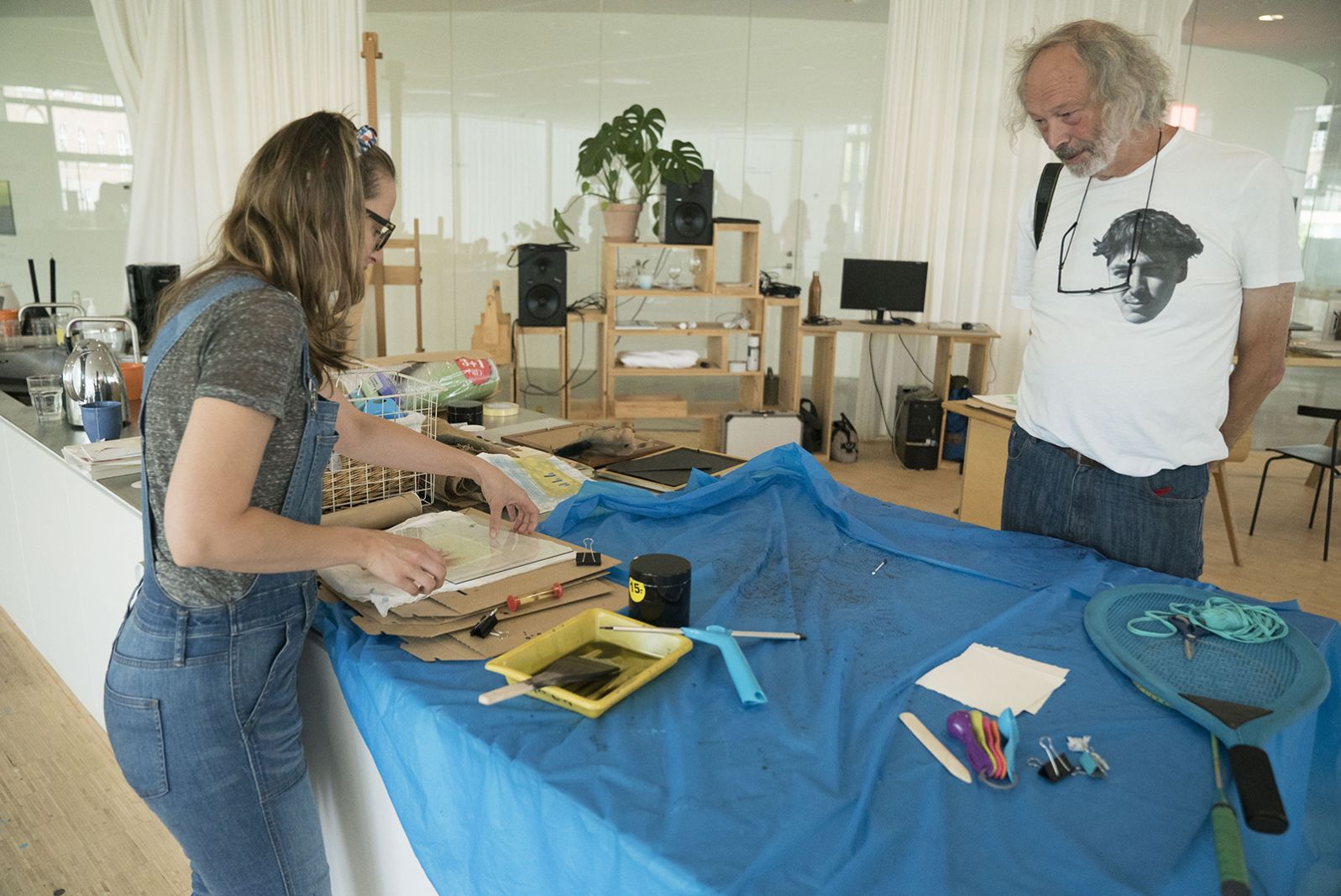 BILLEDSERIE: På besøg hos Flux Factory i ARoS Atelier</br>Fluxer Christina Freeman til workshop i ARoS Atelier. </br>Foto: Stephen McLeod 