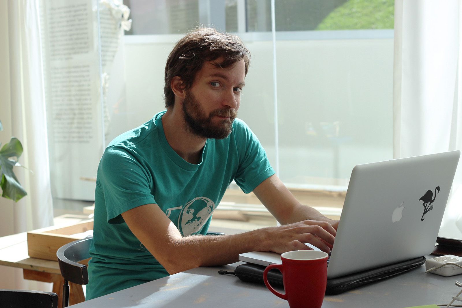 BILLEDSERIE: På besøg hos Flux Factory i ARoS Atelier</br>Nat Roe er den daglige leder af Flux Factory.</br>Foto: Teodora Biberovic 