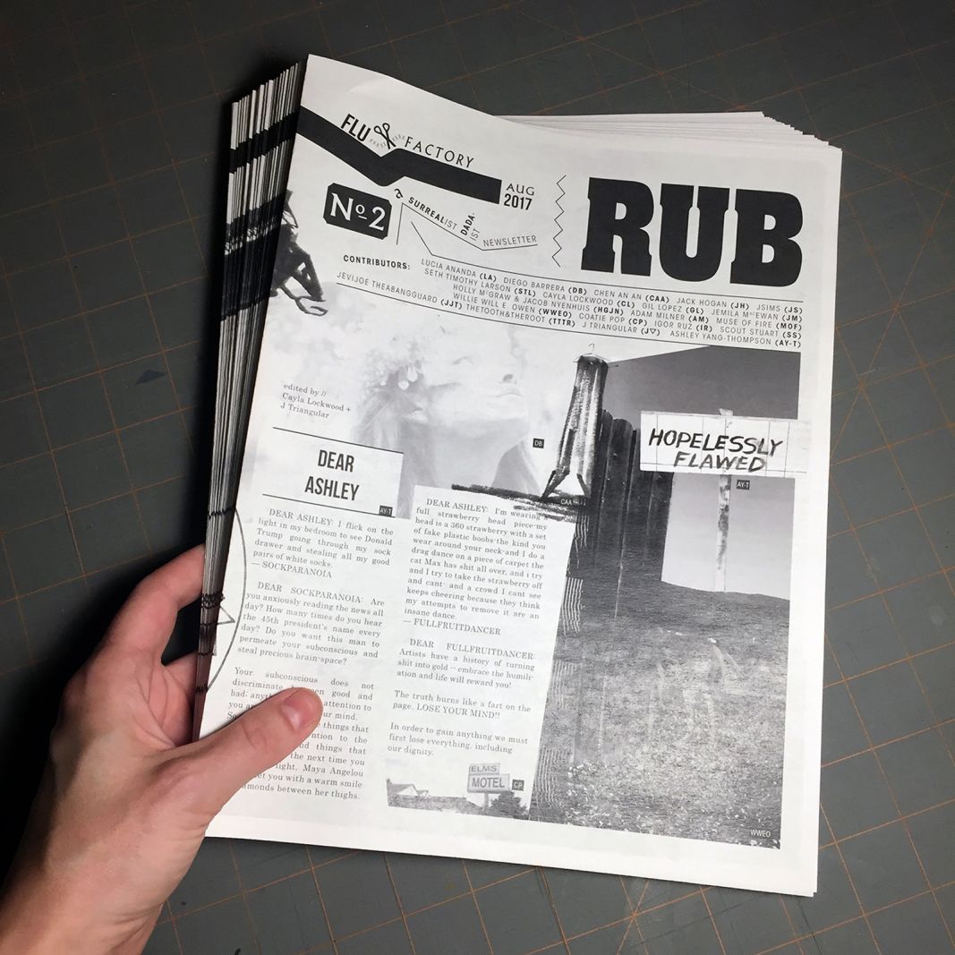 BILLEDSERIE: På besøg hos Flux Factory i ARoS Atelier</br>Fluxer Cayla Lockwoods nyhedsavis er også et produkt af kollektive tanker og samarbejde. </br>Foto: Cayla Lockwood