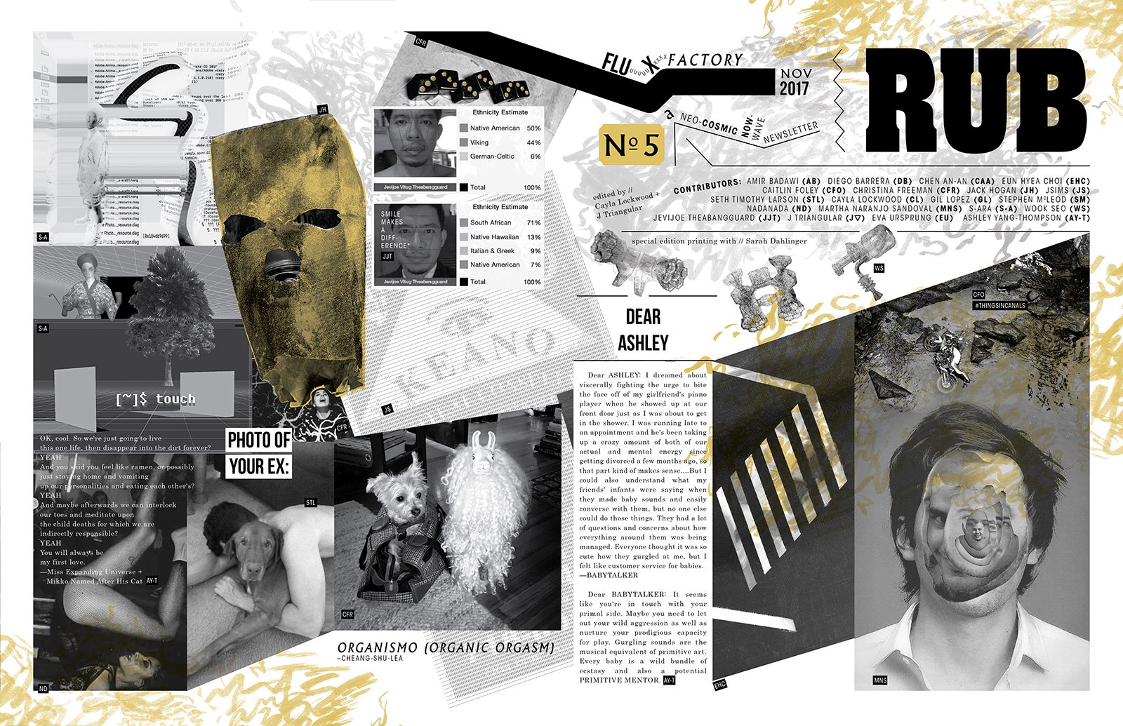 BILLEDSERIE: På besøg hos Flux Factory i ARoS Atelier</br>Cayla Lockwoods avis indeholder adskillige elementer, som forskellige mennesker har bidraget med. </br>Foto: Cayla Lockwood