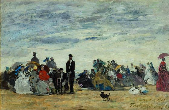 Den største litterære klassiker genudgives</br>Stranden ved Trouville af Eugène Boudin. Forside til bind 2: I skyggen af unge piger i blomst. Oversat af Else Henneberg Pedersen og Peter Borum</br>Foto: PR-foto / Forlaget Multivers