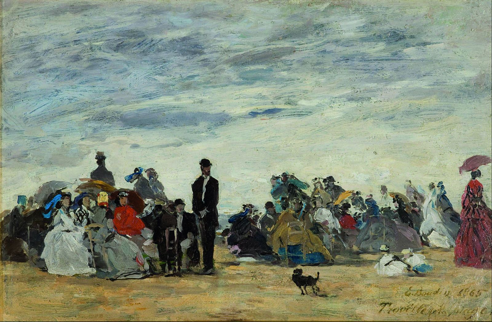 Den største litterære klassiker genudgives</br>Stranden ved Trouville af Eugène Boudin. Forside til bind 2: I skyggen af unge piger i blomst. Oversat af Else Henneberg Pedersen og Peter Borum</br>Foto: PR-foto / Forlaget Multivers