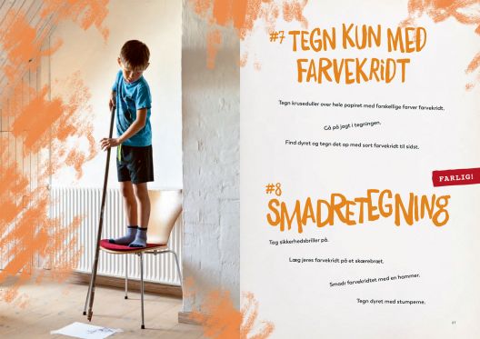 100 Jorn eksperimenter for børn hylder kreativiteten, fantasien og glæden ved at skabe</br>Bogen vil lære børn at tænke ud af boksen og se muligheder i stedet for begrænsninger</br>Foto: PR-foto / Museum Jorn
