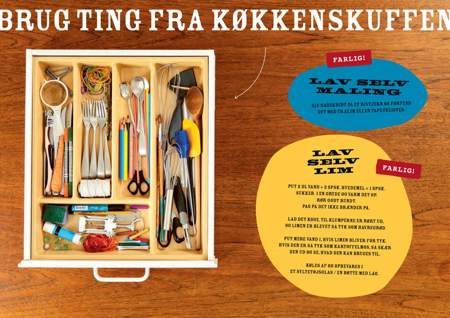 100 Jorn eksperimenter for børn hylder kreativiteten, fantasien og glæden ved at skabe</br>Med udgangspunkt i Asger Jorns kunstneriske og fantasifulde univers viser bogen med sine mange små øvelser og eksperimenter, at kreativitet ikke handler om rigtigt og forkert</br>Foto: PR-foto / Museum Jorn