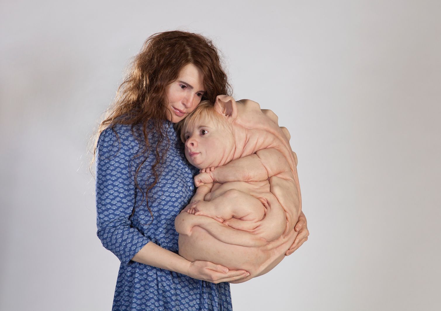 Dyr, mennesker og maskiner smelter sammen i  Patricia Piccininis kærlige univers</br>Patricia Piccinini, The Bond, 2016</br>Foto: PR-foto/ Arken - Courtesy Patricia Piccinini