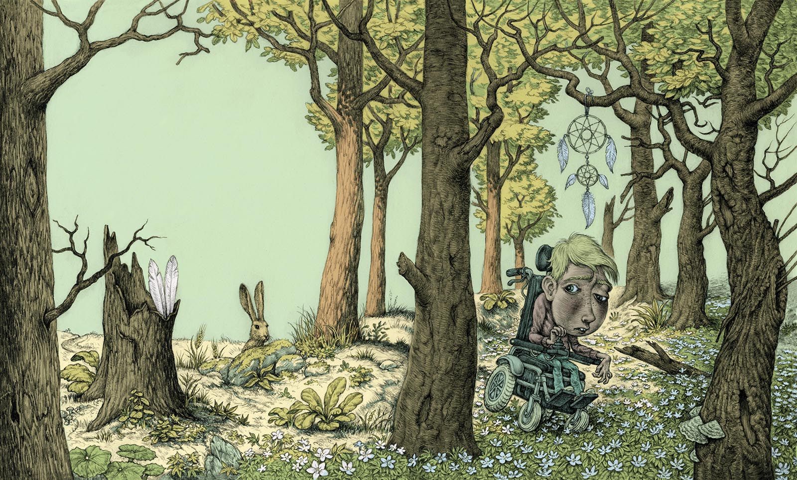 BILLEDSERIE: I værkstedet hos Otto Dickmeiss</br>Fra billedbogen Bello</br>Foto: Illustration af Otto Dickmeiss