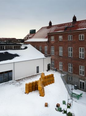 Hvem er den betonhjerne?</br>Godsbanen åbnede som Kulturproduktionscenter i 2012.</br>Foto: Anders Sune Berg