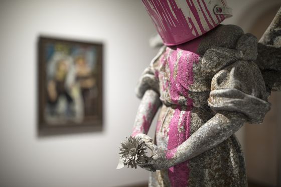 Kampklar kunst slår tilbage på Museum Jorn</br>Banksys Paint Pot Angel</br>Foto: PR-foto / Museum Jorn - Engedalfotografi.dk
