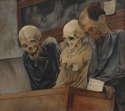 Ny stor bog viser hvor vigtig en kunstner L. A. Ring var</br>L.A. Ring, Tre dødningehoveder fra Convento dei Cappucini ved Palermo, 1894.</br>Foto: Maleri af L. A. Ring