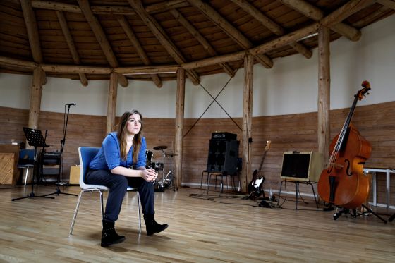 At slå rod når det blæser mange meter i sekundet</br></br>Foto: Astrid Dalum