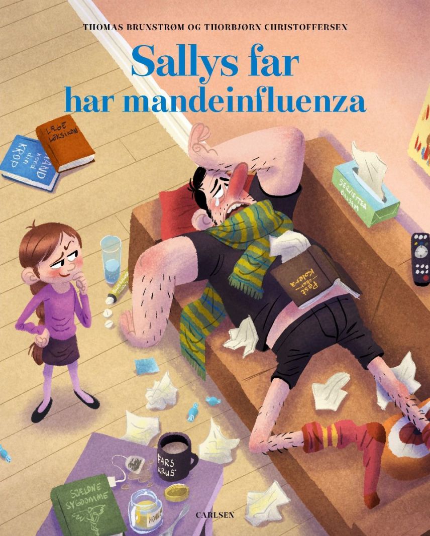 Alfons Åbergs rolige far er blevet afløst af en tilstedeværende drengerøv</br>Sallys far har mandeinfluenca er den ottende bog i serien om Sallys far.</br>Foto: PR-foto / Lindhardt og Ringhof 