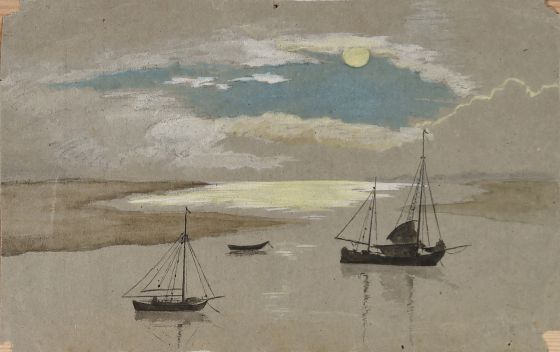 Store kunstnere fra Vadehavets historie i ny udstilling på Ribe Kunstmuseum</br>Johanne Borks maleri Büde for anker. Fanø Kunstmuseum</br>Foto: PR-foto / Ribe Kunstmuseum