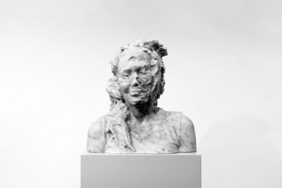 Dødshypnose, døde dyr og kroppe i ny udstilling med Lemmerz og Tadeusz</br>Christian Lemmerz genfortolker den klassiske marmorbuste og lader ansigterne gå i opløsning.</br>Foto: PR-Foto / Horsens Kunstmuseum 