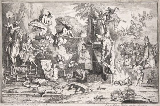Heksejagt og #MeToo - social vold i fortid og nutid på Kunsthal Charlottenborg</br>Claude Gillot, 'Heksesabbat', omtrent 1698–1722</br>Foto: PR-foto / Michael Fornitz collection