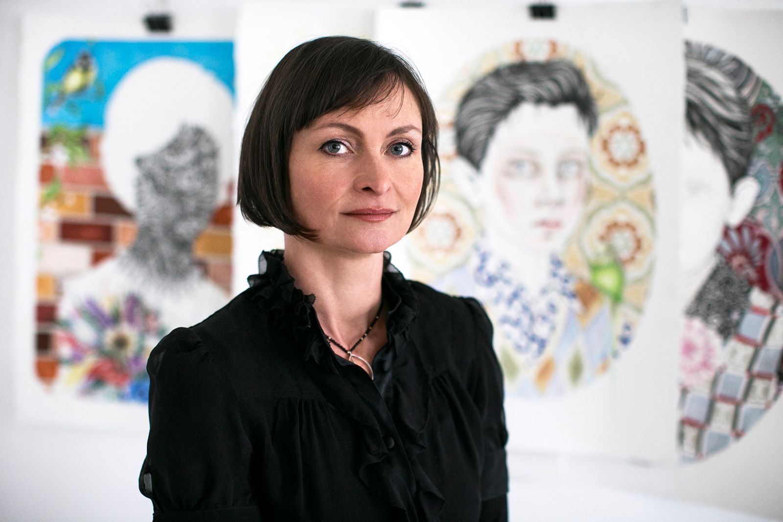 Under gulvbrædderne i Julie Nords univers</br>Julie Nord i sit atelier på Amager.</br>Foto: Søren Solkær