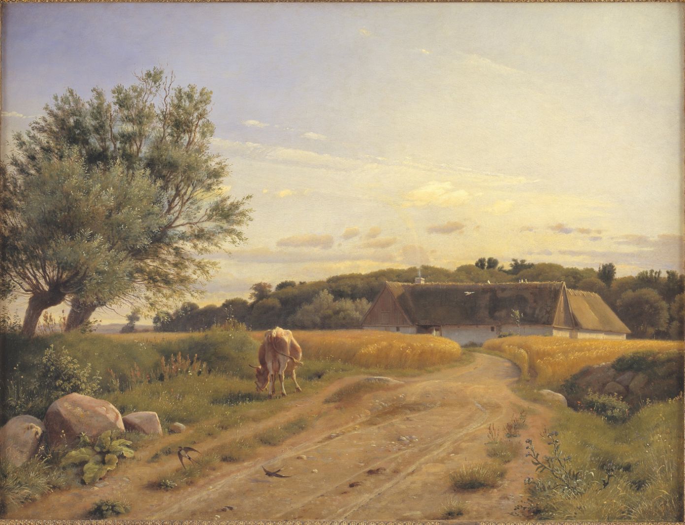 Allan Otte maler det danske landskab, som det er - blottet for natur</br>Johan Thomas Lundbye, 'Et boelsted ved Lodskov nær Vognserup', 1847</br>Foto: Statens Museum for Kunst / Public domain