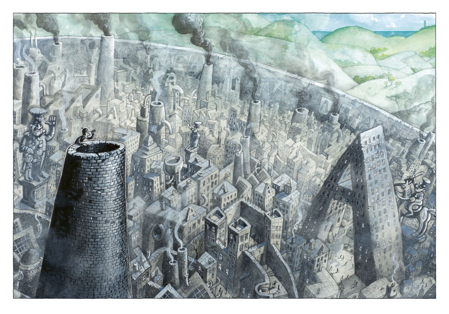 Grå og ordløs graphic novel kommer hurtigt fra A til B</br></br>Foto: PR-foto / Forlaget TORGARD 