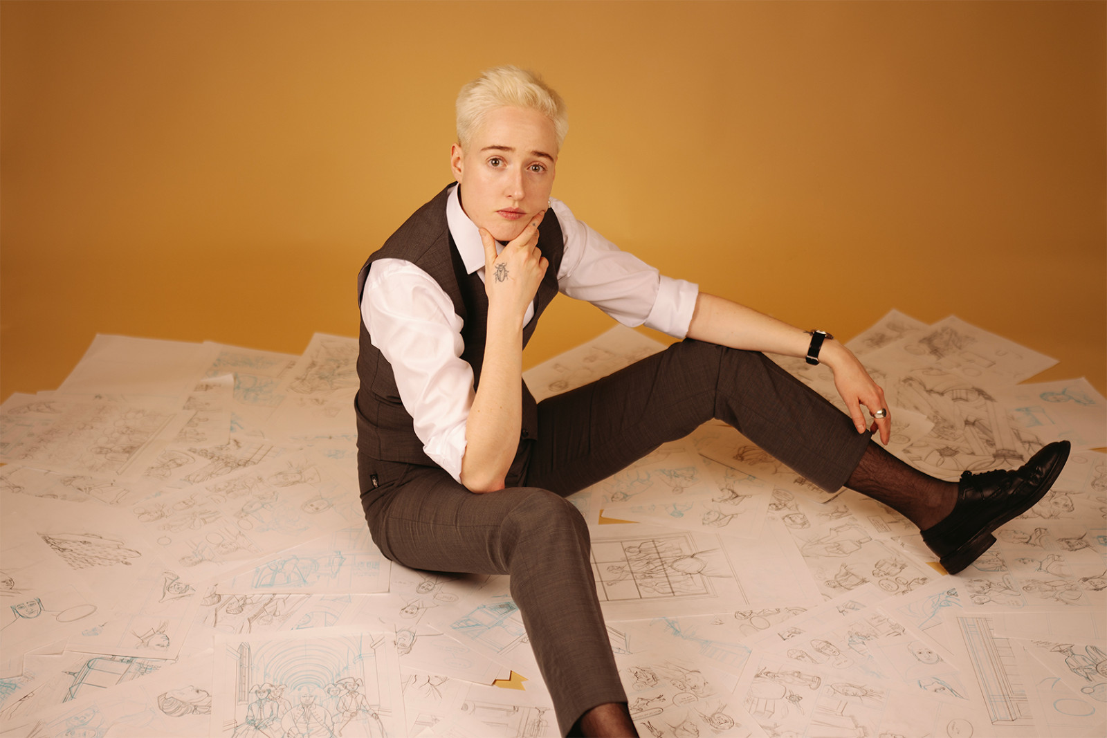 Karoline Stjernfelt bringer Danmarkshistorien til live med tegninger og talebobler</br>Karoline Stjernfelt</br>Foto: Marie Hald