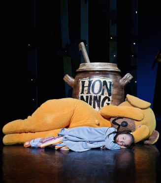 Ballet for både store og små</br>En bamse kan godt blive meget søvnig af at danse ballet.</br>Foto: PR-foto / Det Konhelige Teater - Henrik Stenberg