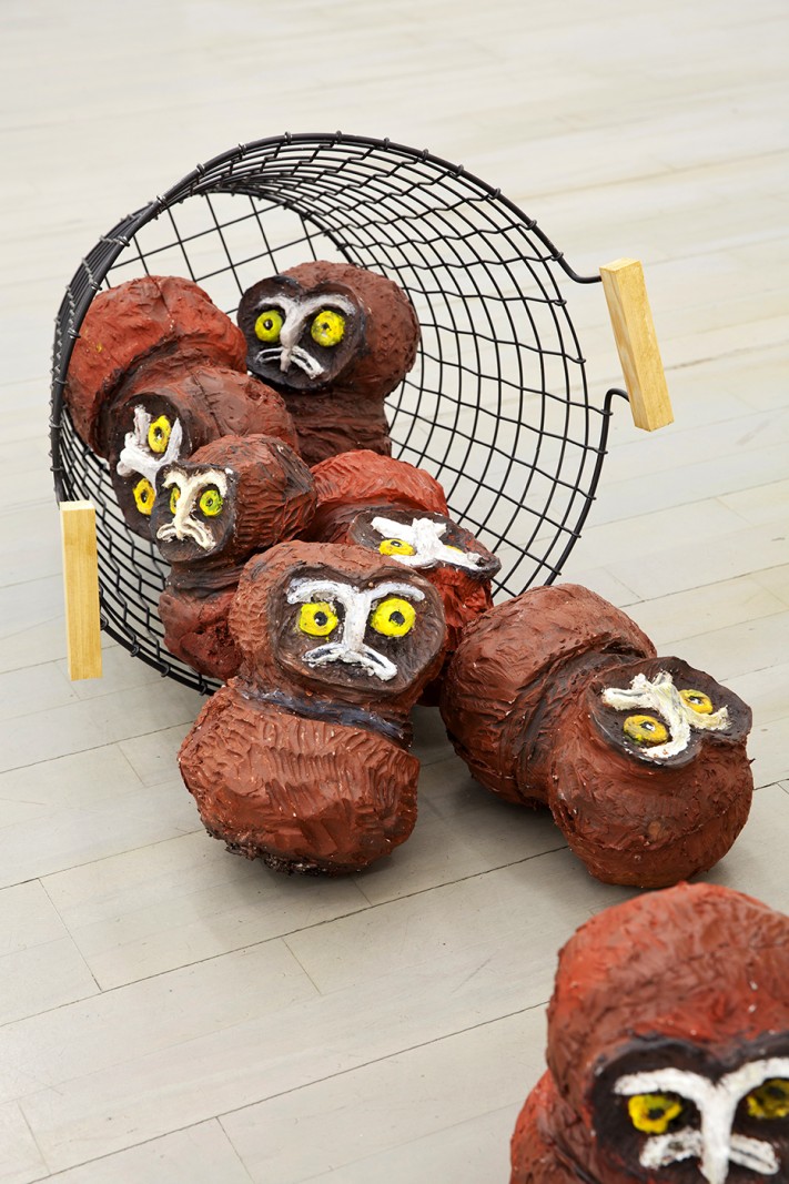 Uhæmmet grådighed i Holstebro</br>Uglerne multiplicerer sig i Steinar Haga Kristensens værker. De er symbolet på angsten for det abstrakte.</br>Foto: PR-foto / Holstebro Kunstmuseum