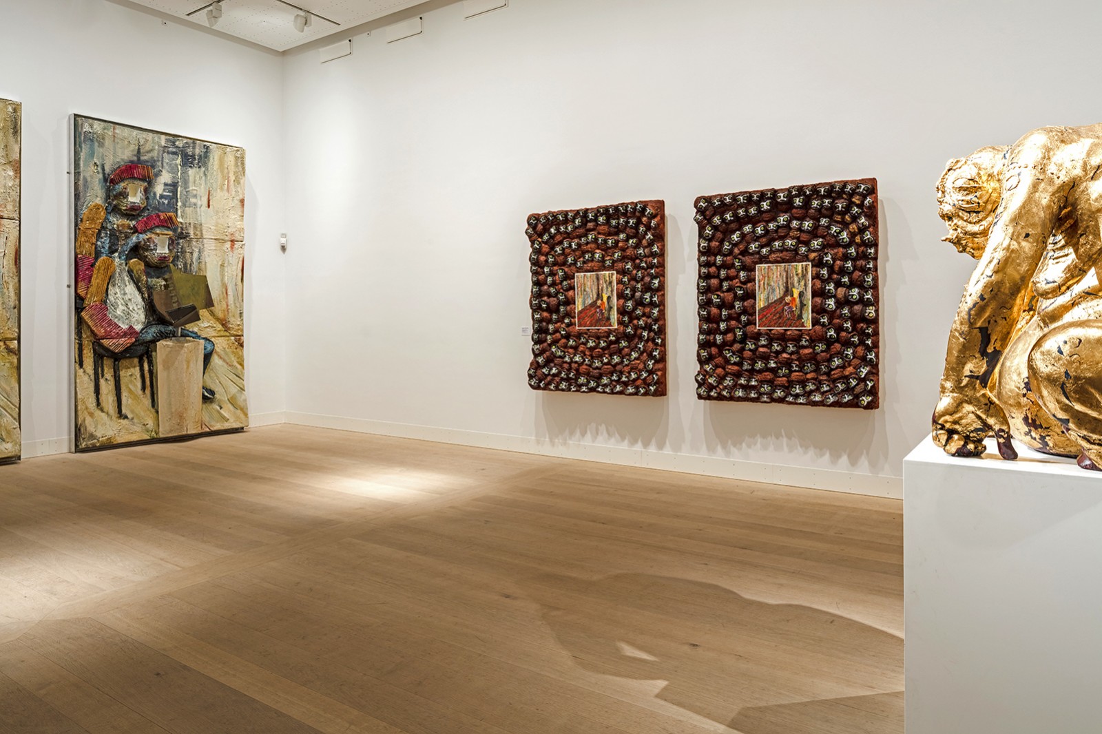 Uhæmmet grådighed i Holstebro</br>Uglerne får deres hævn over abstraktionen i Owl Framed Angst Total (Der Schließmuskel funktioniert nicht mehr #65).</br>Foto: Per Andersen