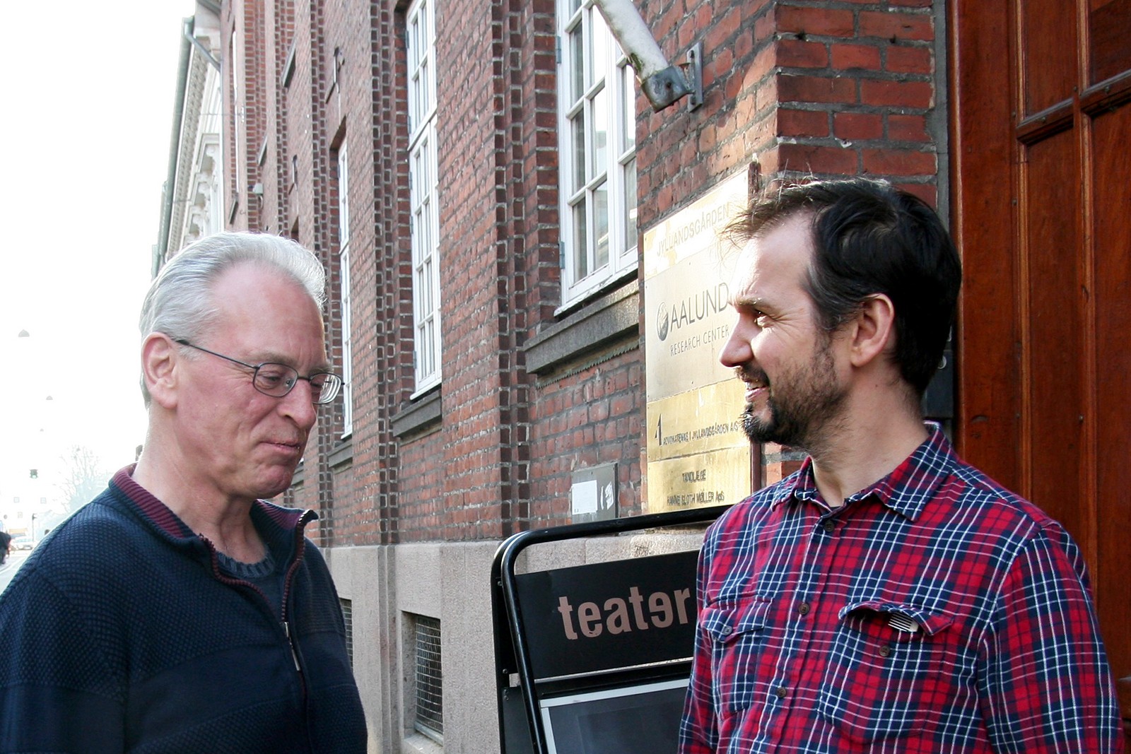 Når de voksne ikke taler</br>Andy Manley og Bjarne Sandborg mødtes tilfældigt og blev hurtigt begejstrede for hinandens arbejde.</br>Foto: Marie Nyeng