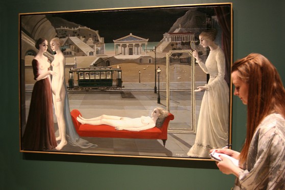 Gigant udstilling på ARoS skal sætte aftryk i Europa</br>Paul Delvaux Le rendez-vous d'Ephèse fra 1973.</br>Foto: Marie Nyeng