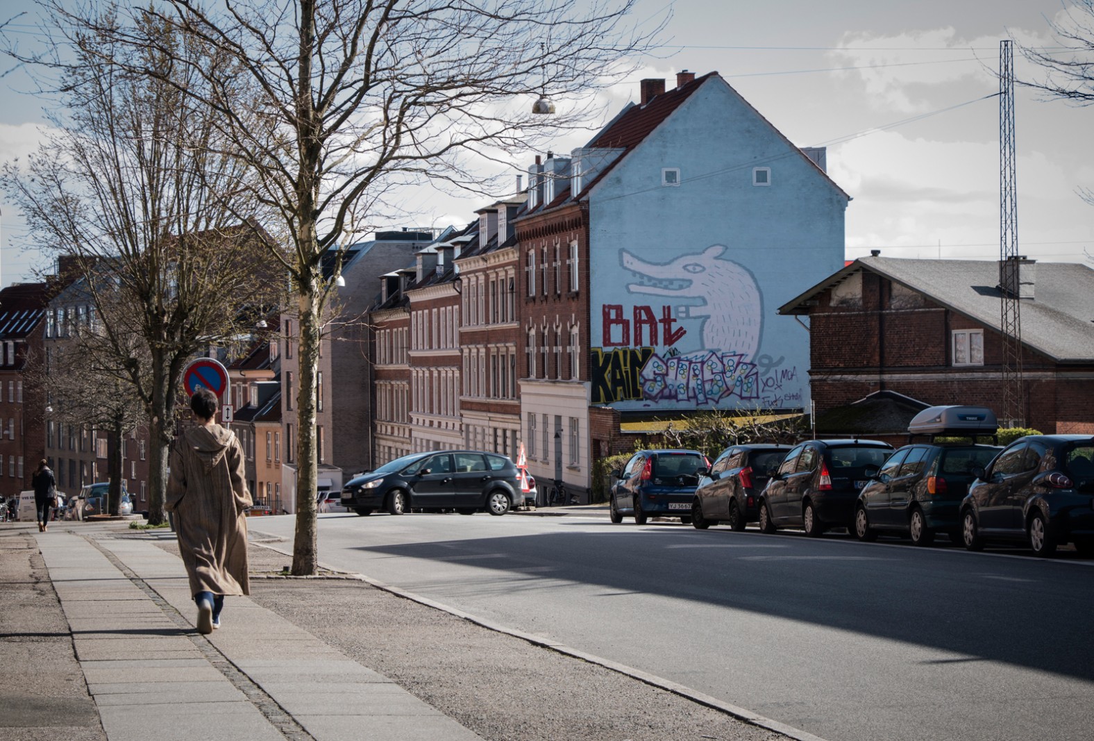 Gavlmalerier i Aarhus</br>Kan ses i Langelandsgade. Malet af ukendt kunstner. 
<br /></br>Foto: Mariana Gil