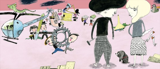 Børnebøger om døden, vold i hjemmet og damenumser</br>Det hus Jack (og Melissa) byggede. Billedbog af Kim Fupz Aakeson og Lilian Brøgger.</br>Foto: Illustration af Lillian Brøgger / PR-billede Gyldendal