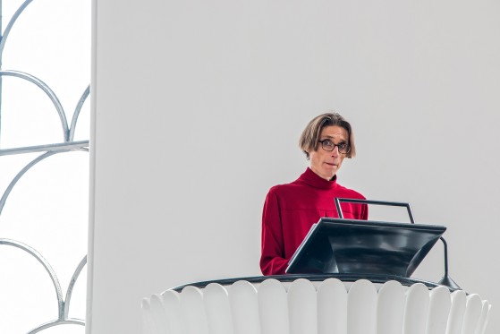 Jeg er først og fremmest bare et menneskeligt væsen</br>Madame Nielsen holdt i begyndelsen af maj forfattergudstjeneste i Sankt Lukas Kirke i Aarhus.</br>Foto: Mariana Gil