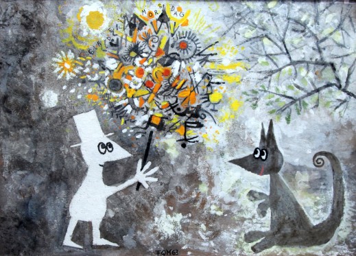 DET BEDSTE SPRINGBRÆT FOR FANTASIEN ER VIRKELIGHEDEN</br>Flemming Quist Møllers fortællinger tager ofte afsæt i virkeligheden og lader fantasien og magien stikke afsted. (Magiker, 1963 © Flemming Quist Møller)</br>Foto: PR / foto: Storm P. Museet