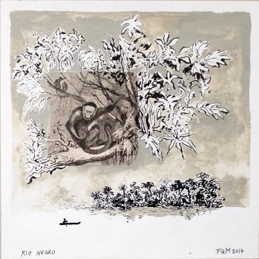 DET BEDSTE SPRINGBRÆT FOR FANTASIEN ER VIRKELIGHEDEN</br>Flemming Quist Møller har i samarbejde med Storm P. Museet nøje udvalgt værkerne til udstillingen. (Rio Negro, 2014 © Flemming Quist Møller)</br>Foto: PR / foto: Storm P. Museet
