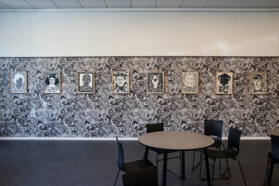 HVOR TAGER DU HEN FOR AT OPLEVE KUNST?</br>Julie Nords udsmykning på på Marselisborg Gymnasium.</br>Foto: Mariana Gil