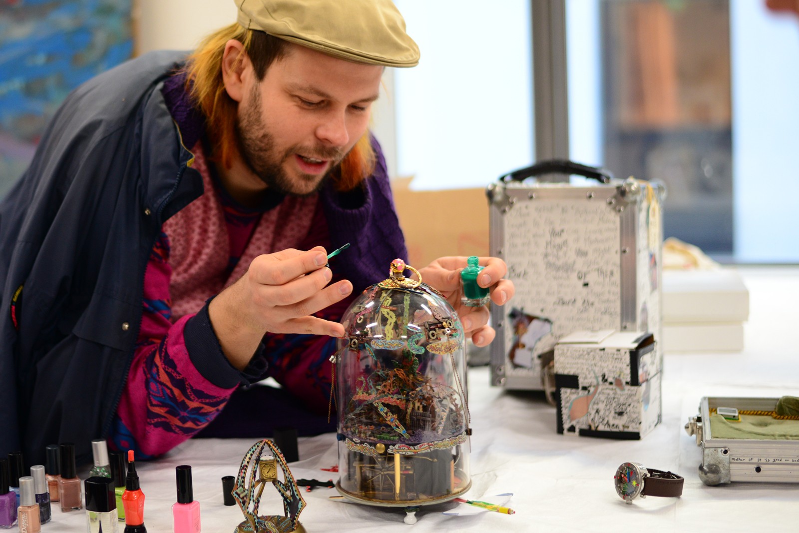 Steampunk er længsel efter fortidens fremtid</br>Goodiepals mekaniske instrument kan frembringe lyde, der minder om sangfuglenes.</br>Foto: Karen Ormstrup Søndergaard