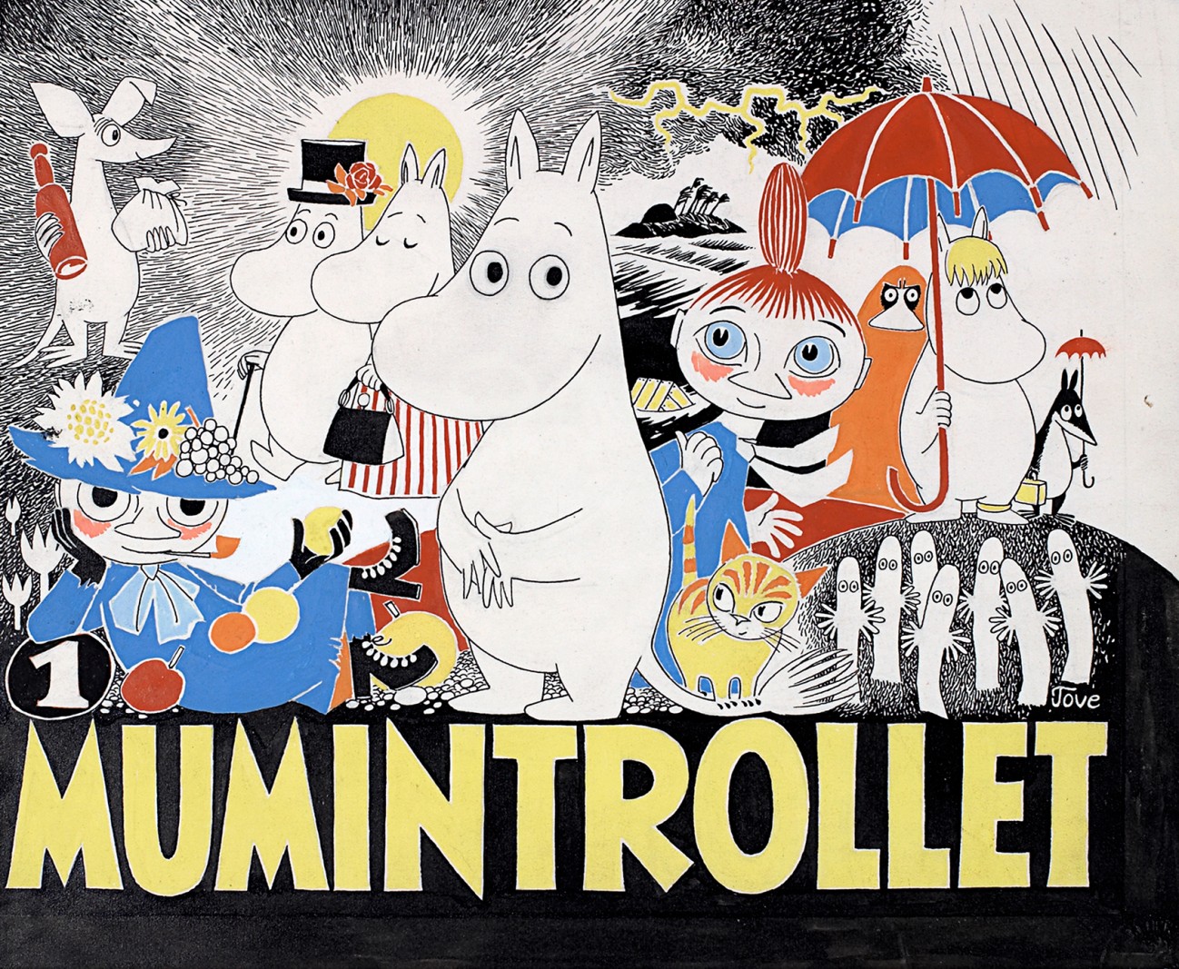 Tove Jansson var meget mere end mor til mumitroldene</br>Mumidalens beboere er vidt forskellige og ofte ganske uenige om hvad der er rigtigt og forkert.</br>Foto: Jari Kuusenaho / Moomin Museum, Tampere Art Museum Moominvalley Collection 