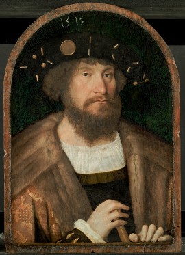 Billedets politik</br>Michiel Sittows portæt af Christian II fra 1514/1515 blev til i anledning af kongens bryllup med Elisabeth. Sittow har malet Christian i typisk habsburgsk stil.</br>Foto: PR-foto / Statens Museum for Kunst