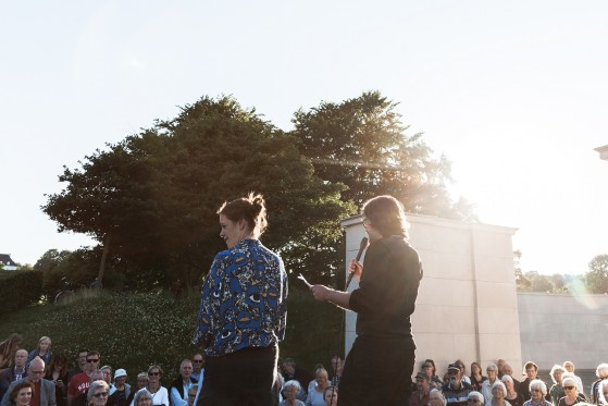 The Overheard: Hør de lyde vi glemmer</br>Marie Højlund og Morten Riis præsenterede OVerheard i Mindeparken i Aarhus. </br>Foto: PR-foto / The Overheard