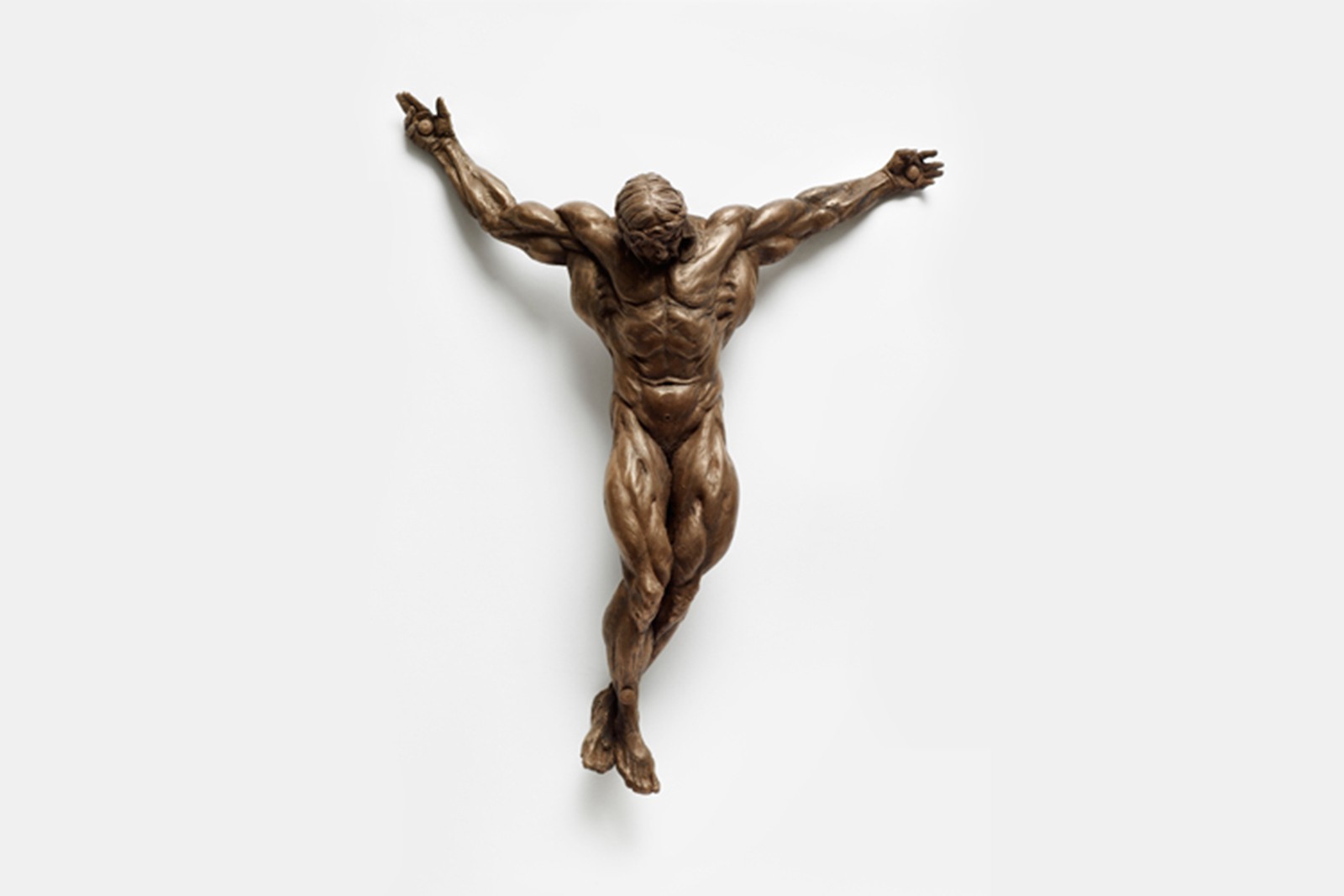 Lemmerz i virkeligheden</br>Bodybuilder Jesus Christ, Christian Lemmerz skulptur i bronze</br>Foto: PR-foto