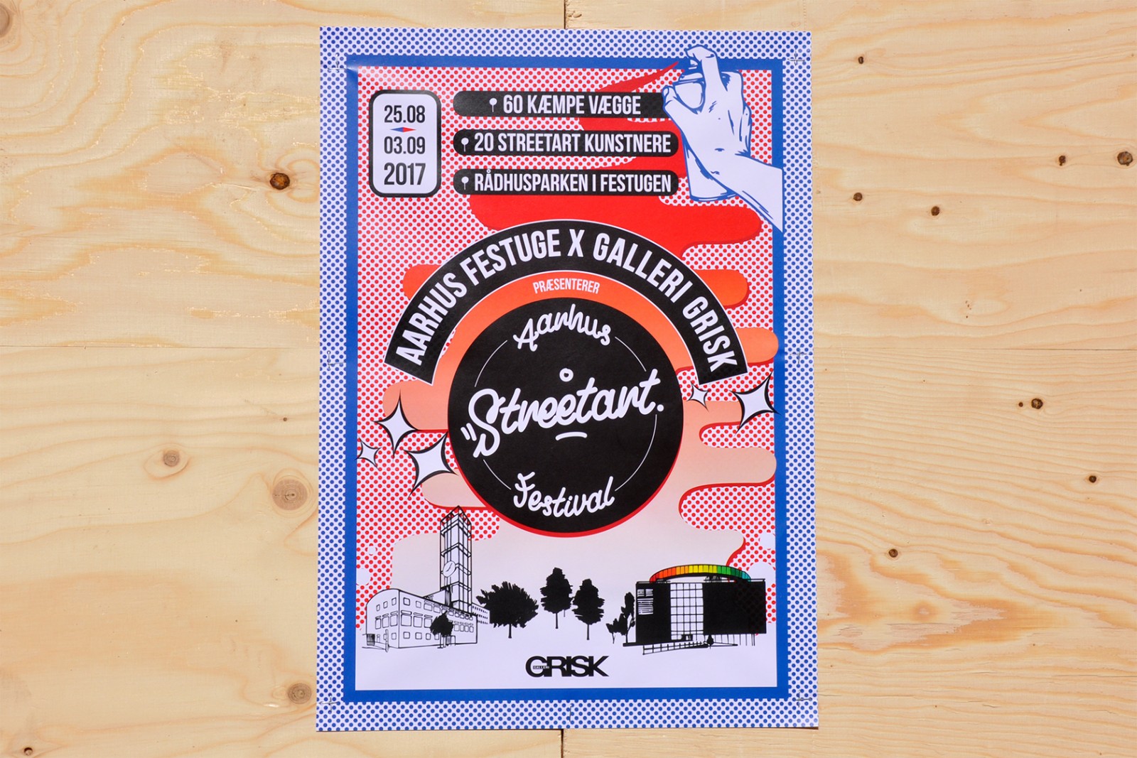 Fra gaden til galleriet</br>Plakat for årets Street Art Festival.</br>Foto: Sixten Therkildsen