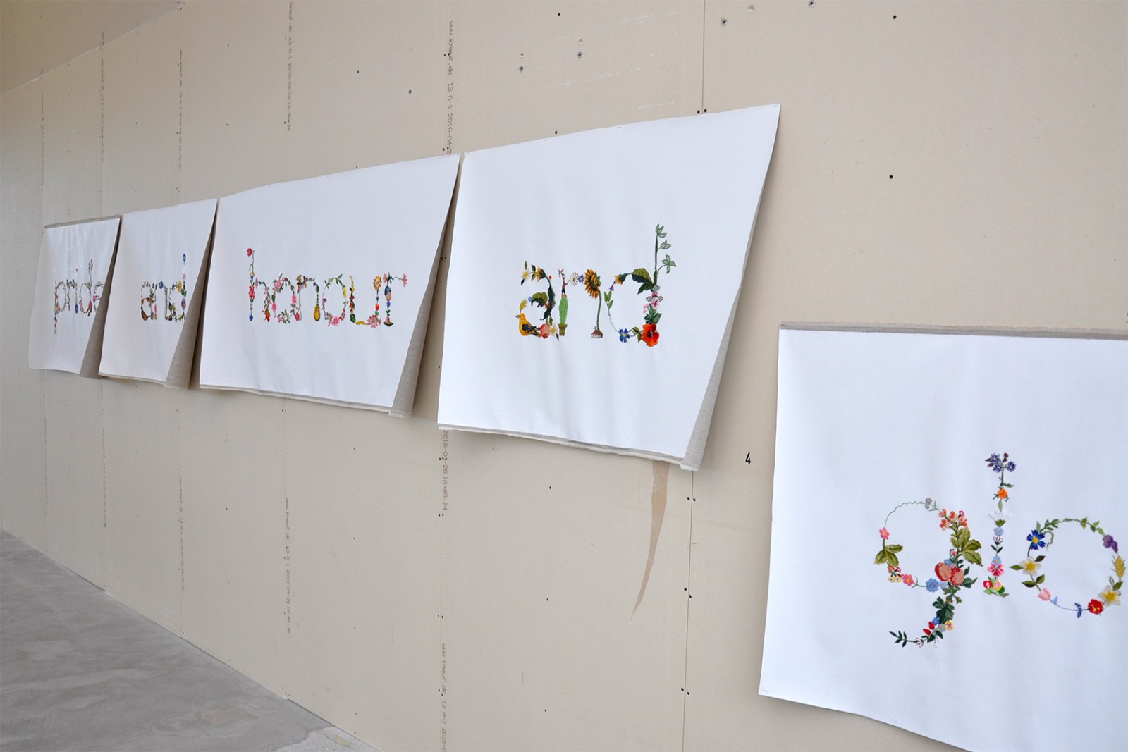 The Catalyst Experiment: Sproget har en fortræffelig evne til at skabe refleksion</br>Magnus Bärtås har lavet en serie med blomstrende ord til udstillingen i KH7 art space.</br>Foto: Sixten Therkildsen 