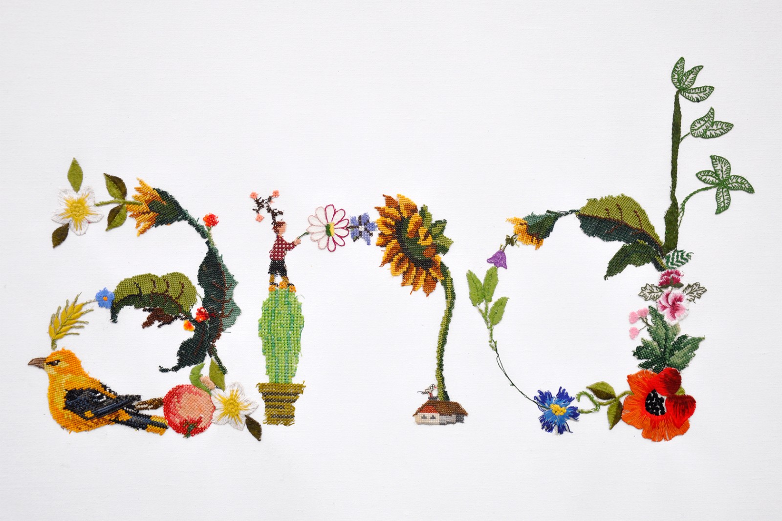 The Catalyst Experiment: Sproget har en fortræffelig evne til at skabe refleksion</br>Magnus Bärtås har lavet en serie med blomstrende ord til udstillingen i KH7 art space.</br>Foto: Sixten Therkildsen 