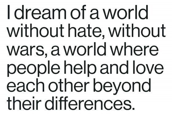 Morten Søndergaard skal oplyse facade i London med digt om flygtninges drømme</br>Drømmene er ønsker, håb og visioner for fremtiden, formuleret så hver af dem indledes med: ”Jeg drømmer om/I dreom of …”</br>Foto: Fine Spind