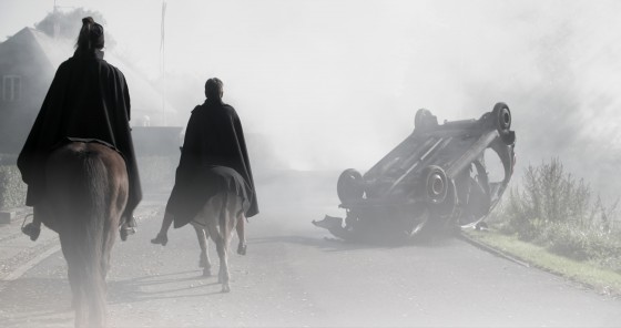 Billedserie: Videokunst i Skulpturlandsby Selde</br>Videoværk af Hanne Nielsen og Birgit Johnsen: Der er andre verdener at vise / videostill</br>Foto: Barbara Katzin