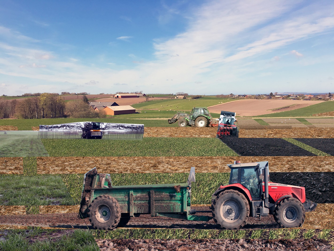 Billedserie: Videokunst i Skulpturlandsby Selde</br>Videoværk af Jette Gejl: Intervowen Landscapes, still</br>Foto: Barbara Katzin