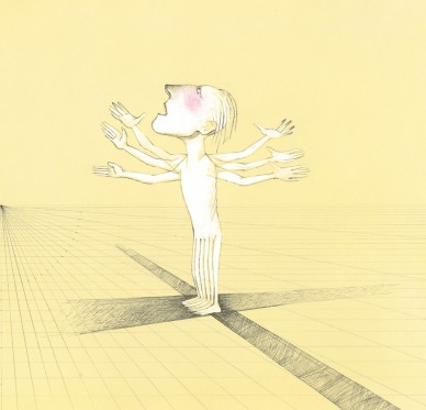 Børnelitteraturen er en dødalvorlig sag</br>Illustration fra billedbogen Da gud var dreng af Sankt Nielsen og Madam Karrebæk.</br>Foto: PR-foto / Høst og Søn, Illustration: Dorte Karrebæk