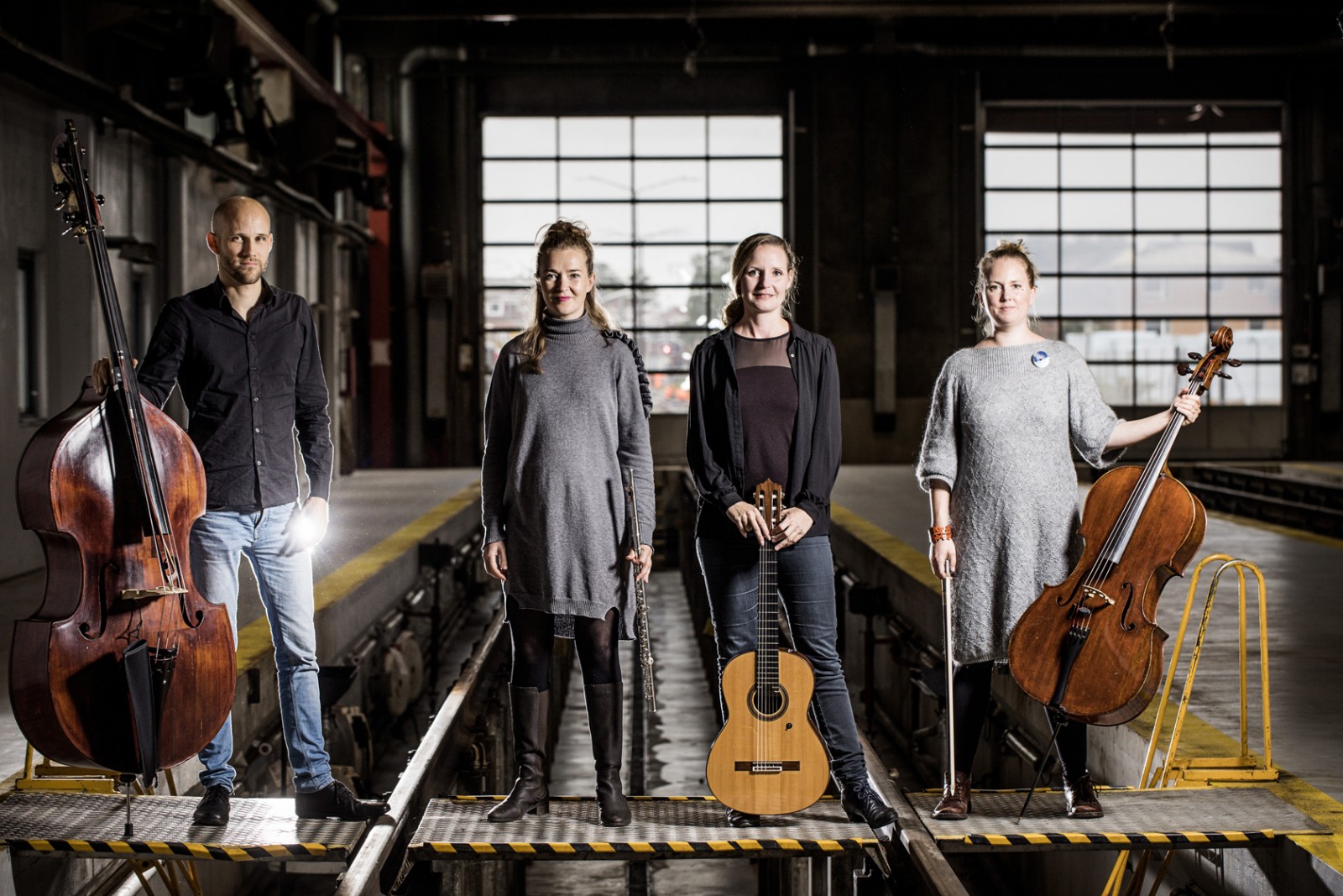 SAGN: Når kunsten møder Odder</br>Ensemblet Lydenskab, fra venstre: Mads Uldall-Jessen, Karolina Leedo, Thea Vesti Pedersen og Sofia Lind Pedersen.</br>Foto: Rais Foto