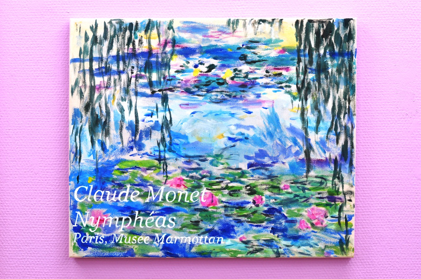 Billedserie: Forsvindingspunkt på Sydhavn Station</br>Søren Hüttel, 'Claude  Monet – Nymphéas', akryl på lærred, i udstillingen 'Forsvindingspunkt' på Sydhavn Station.</br>Foto: Jens Axel Beck