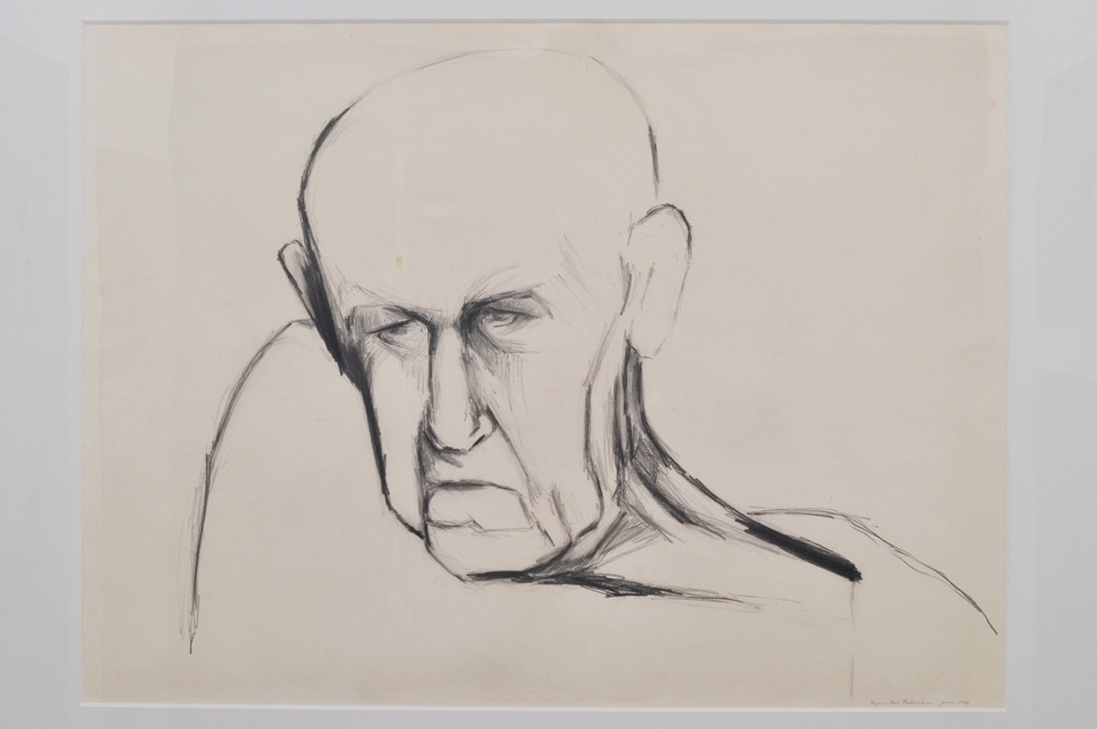 Billedserie: Forsvindingspunkt på Sydhavn Station</br>Rigmor Bak Frederiksen, 'Min døende far', blyant og farveblyant på papir, installation i udstillingen 'Forsvindingspunkt' på Sydhavn Station.</br>Foto: Jens Axel Beck