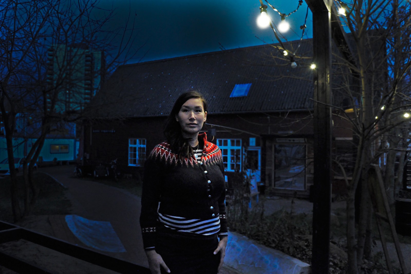 Nive Nielsen, et stjerneskud over Grønland</br>Nive Nielsen inden koncerten på spillestedet Radar i Aarhus. Vinter 2017.</br>Foto: Marie Nyeng