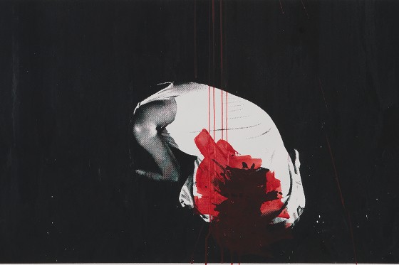 Ursula Reuter Christiansen: Kvinden, der lod sig ofre</br>Skarpretteren er medtiden blevet anset for at være hovedstolen i dansk feministisk kunst.</br>Foto: Silketryk  © Ursula Reuter Christiansen